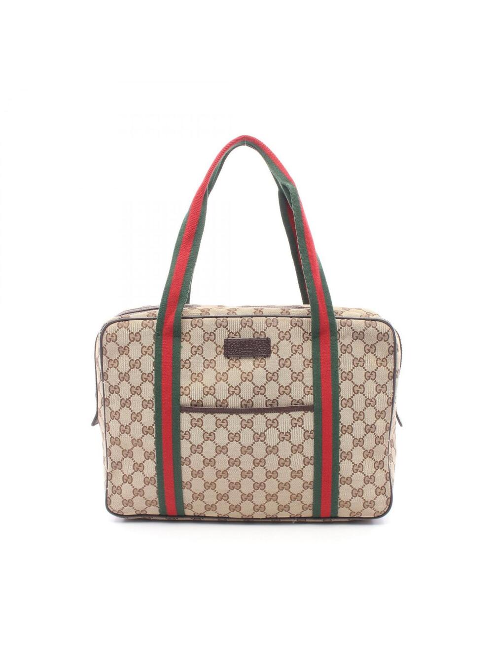 Gucci Gg Canvas Tote Hand Bag Leather #277998G72B